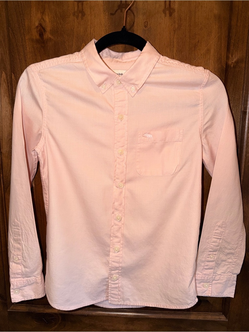 Abercrombie Kids Boys Size 9/10 Light Pink LS Button-Down Shirt